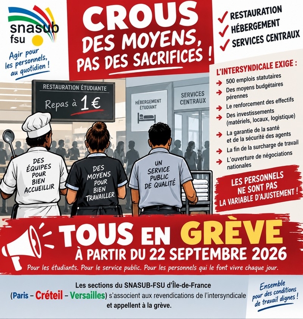 Crous : Des moyens pas des sacrifices !