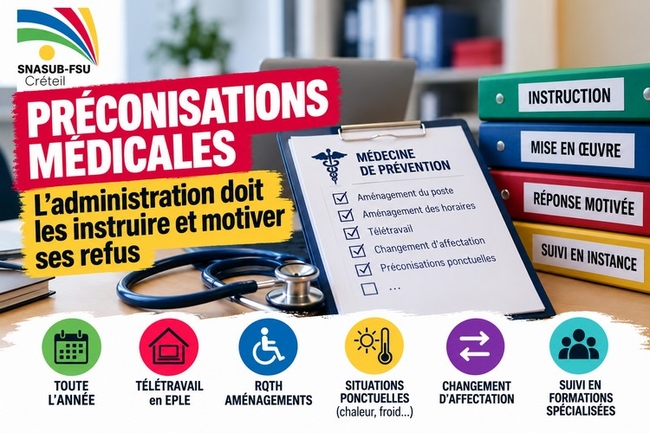 Préconisations médicales